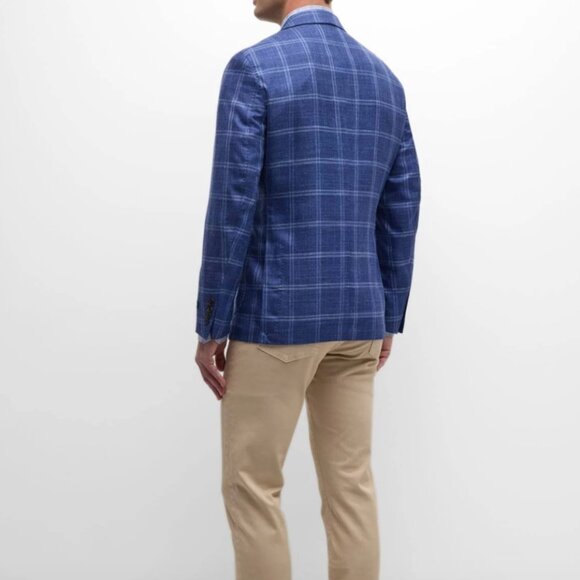 Peter Millar Crown Crafted Sola Windowpane Soft Jacket Blazer 40R NWT $1295 - Picture 5 of 10